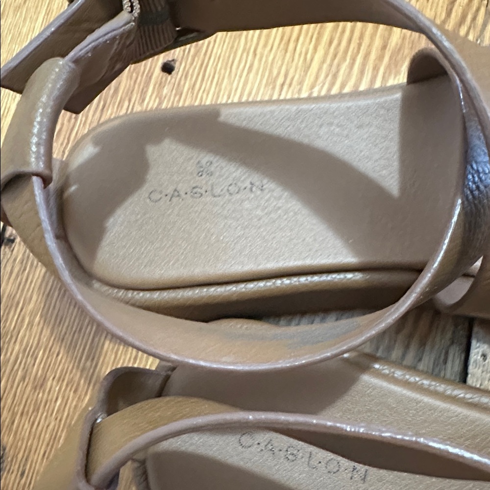 Carlson Brown Strappy Toe-Loop Sandals - Picture 2 of 7